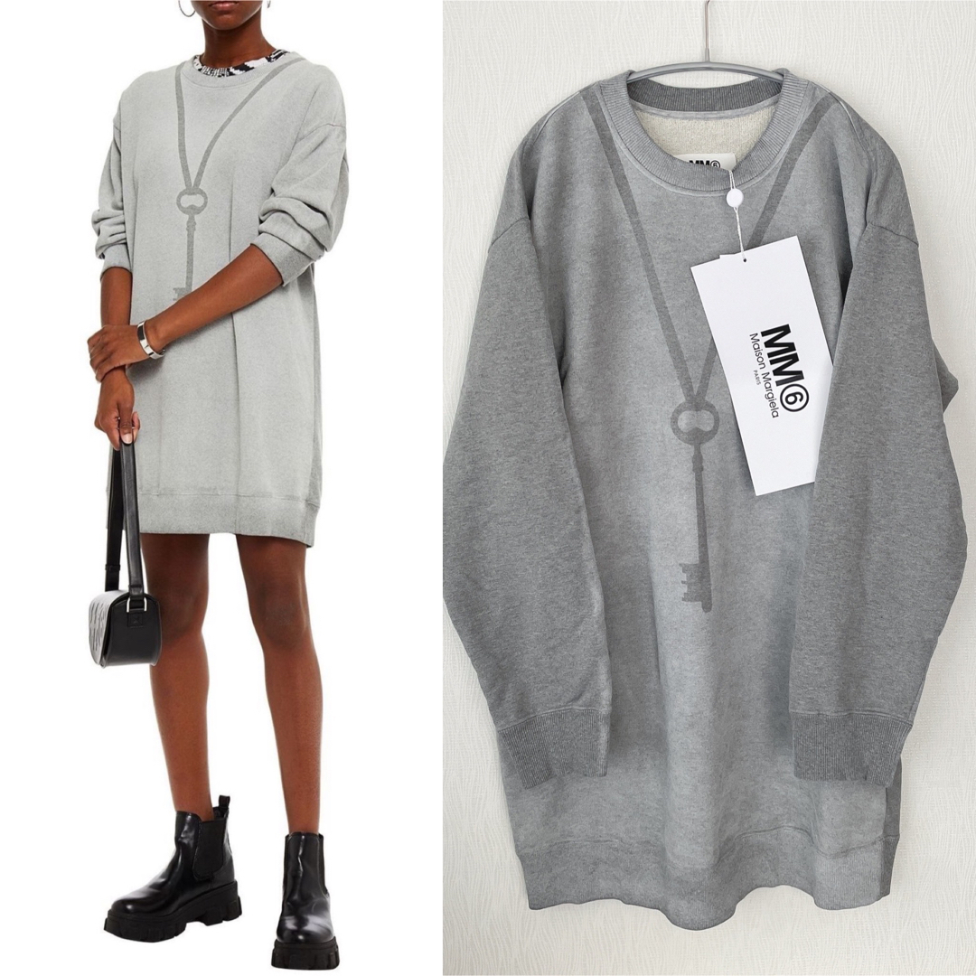 MM6 - MM6 MaisonMargiela フェイクプリント スウェットワンピースの