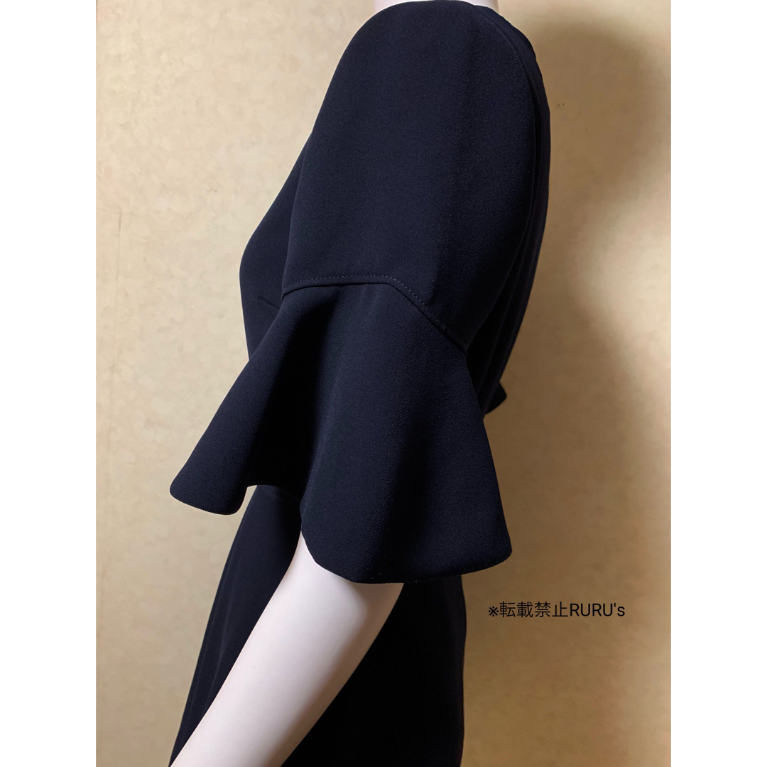 TED BAKER - 美品 TED BAKER Vネック×フレアスリーブ ワンピースドレス