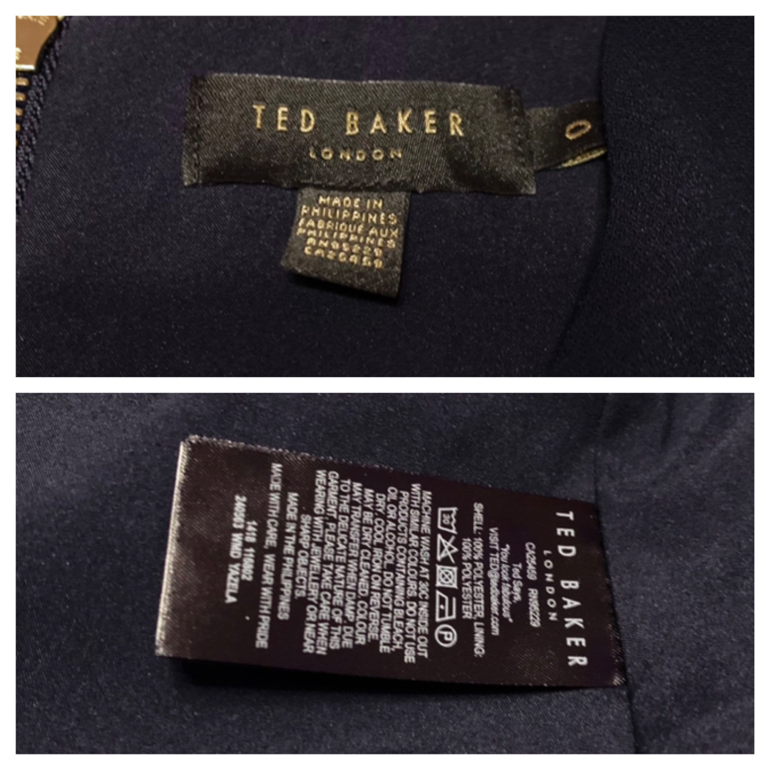 TED BAKER - 美品 TED BAKER Vネック×フレアスリーブ ワンピースドレス