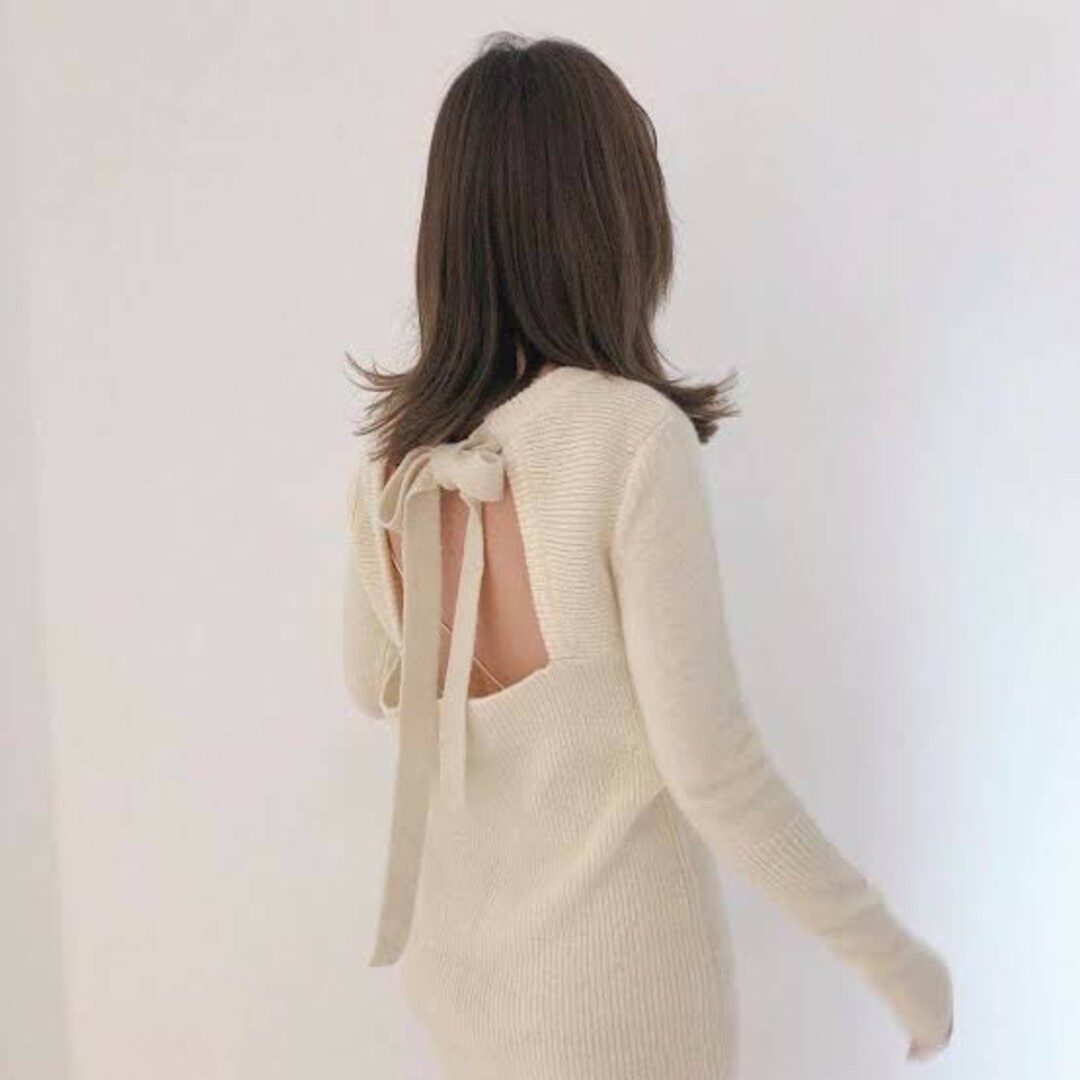 Back Ribbon Rib Tunic