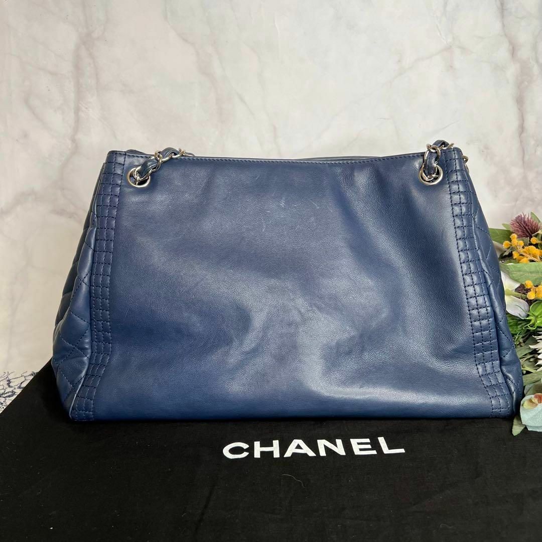 ✨美品✨ シャネル CHANEL トートバッグ ブラック ラムスキン デカココ