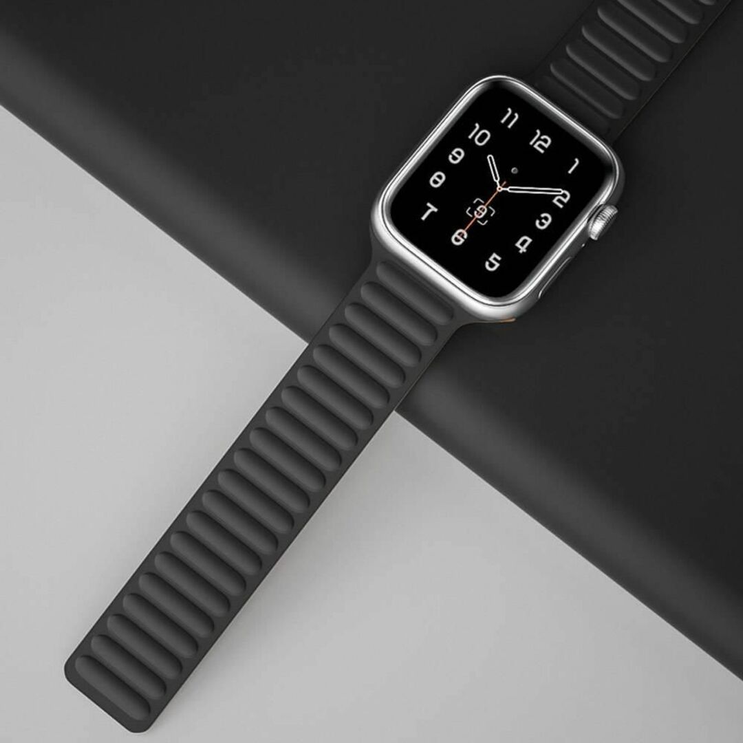 アップルウォッチ マグネットバンド ベルト Applewatch 45mm 黒の通販 by ホビールーム YASU｜ラクマ