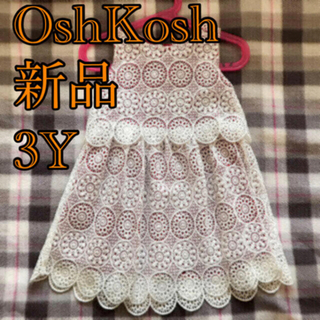 OshKosh - 【OshKosh】赤と白レースのワンピース(Size:3T)の通販 by