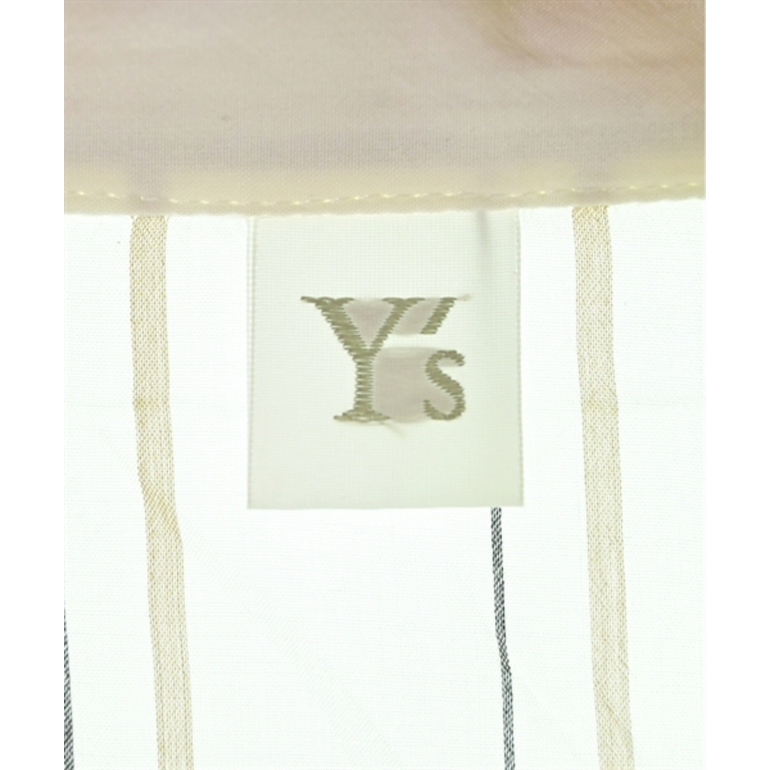 Y's(ワイズ)のY's ワイズ シャツワンピース 1(XS位) 白xベージュx黒(ストライプ) 【古着】【中古】 レディースのワンピース(その他)の商品写真