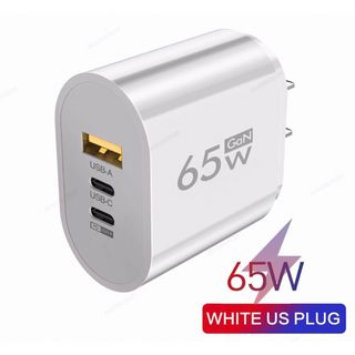 新品 大出力PD/QC急速充電器 Type-C/A 3ポート WHITE(バッテリー/充電器)