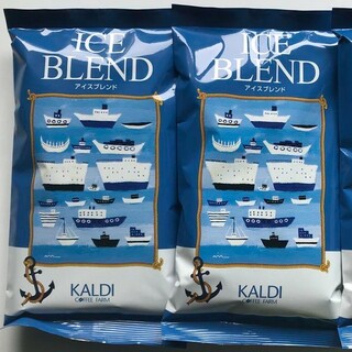 カルディ(KALDI)のKALDIアイスブレンド　200g入り2袋  中挽き(コーヒー)