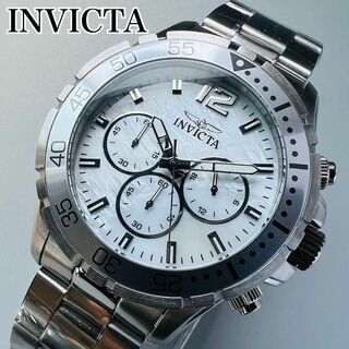 インビクタ(INVICTA)のインビクタ 腕時計 メンズ  シルバー 新品 クロノグラフ マザーオブパール 白(腕時計(アナログ))