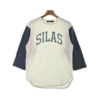 サイラス(SILAS)のSILAS サイラス Tシャツ・カットソー S 白x紺 【古着】【中古】(Tシャツ/カットソー(半袖/袖なし))