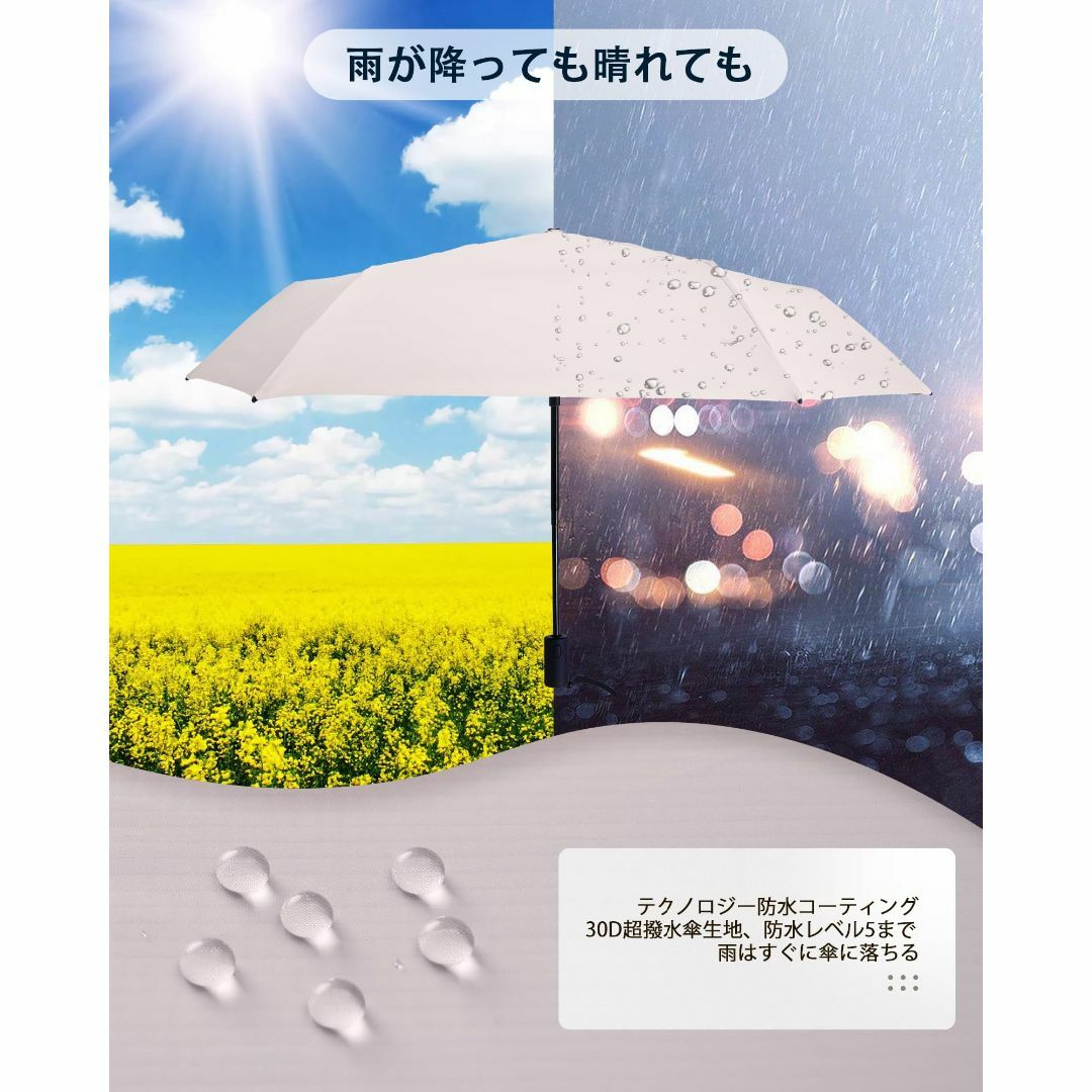 【色: Pink】YOUSHY 日傘uvカット完全遮光 折り畳み傘 ワンタッチ自 1