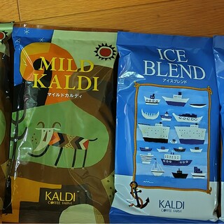 カルディ(KALDI)のKALDI　アイスブレンド１袋＆マイルドカルディ１袋　中挽き(コーヒー)