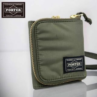 ポーター(PORTER)のPORTER ポーター LIBERTY リバティ WALLET  オリーブ(折り財布)