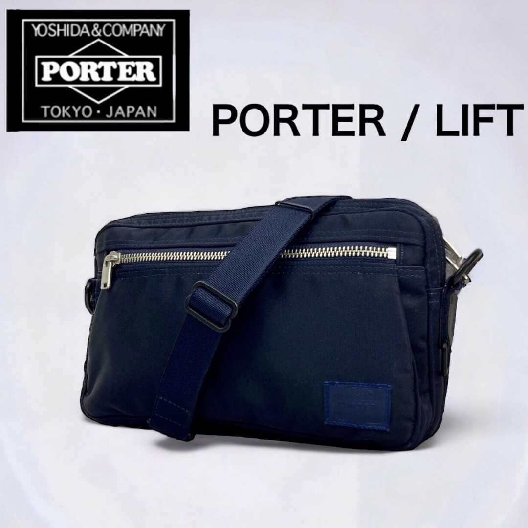 PORTER - PORTERポーターLIFTリフト ショルダーバッグ ネイビーの通販 ...