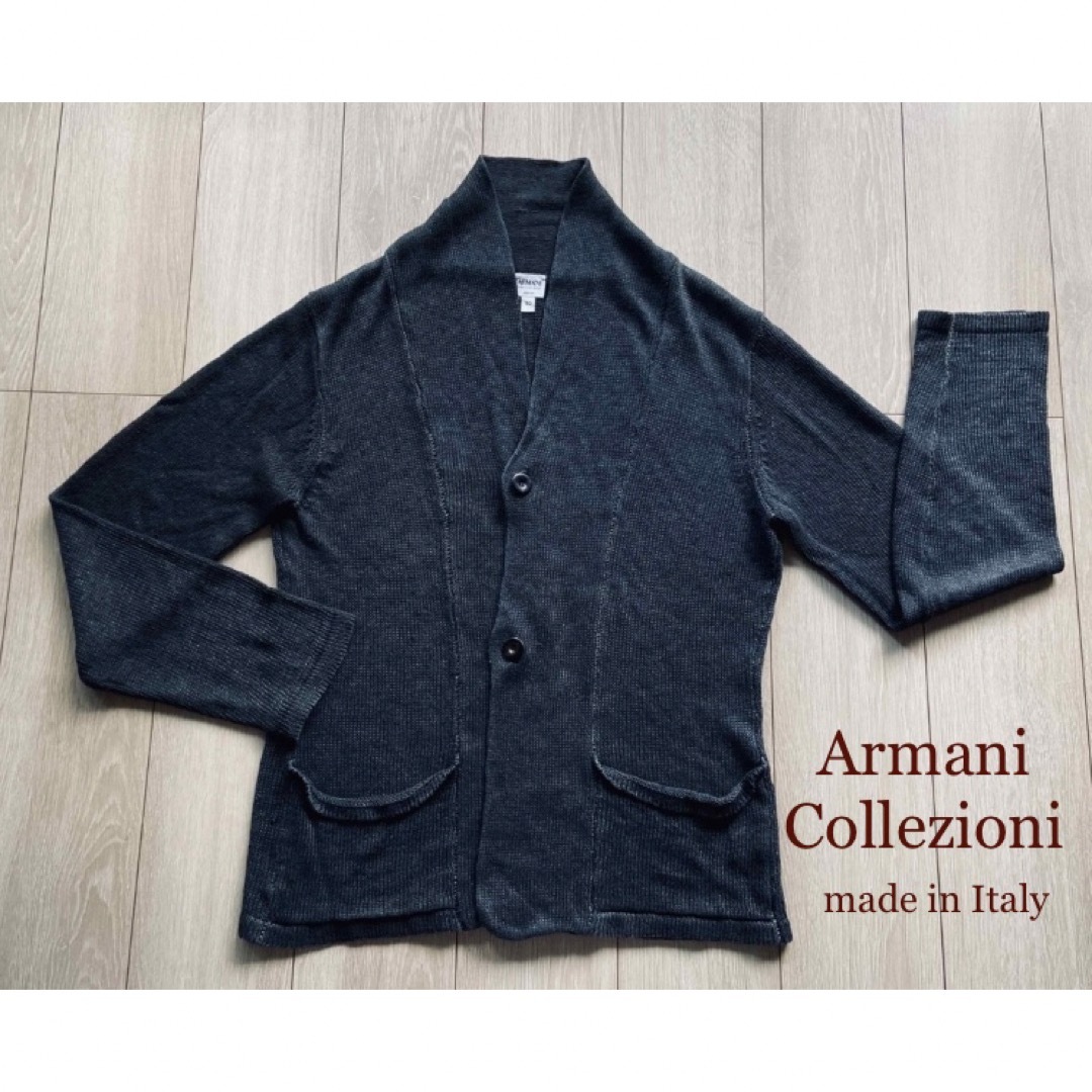 ARMANI COLLEZIONI(アルマーニ コレツィオーニ)の【夏物一掃SALE】【ARMANI COLLEZIONI】リネンジャケット50 メンズのトップス(カーディガン)の商品写真