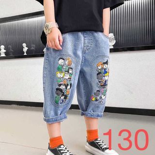 KTFA021キッズ 子供服 デニムパンツ カジュアル 男の子 春夏 ゆったり(パンツ/スパッツ)