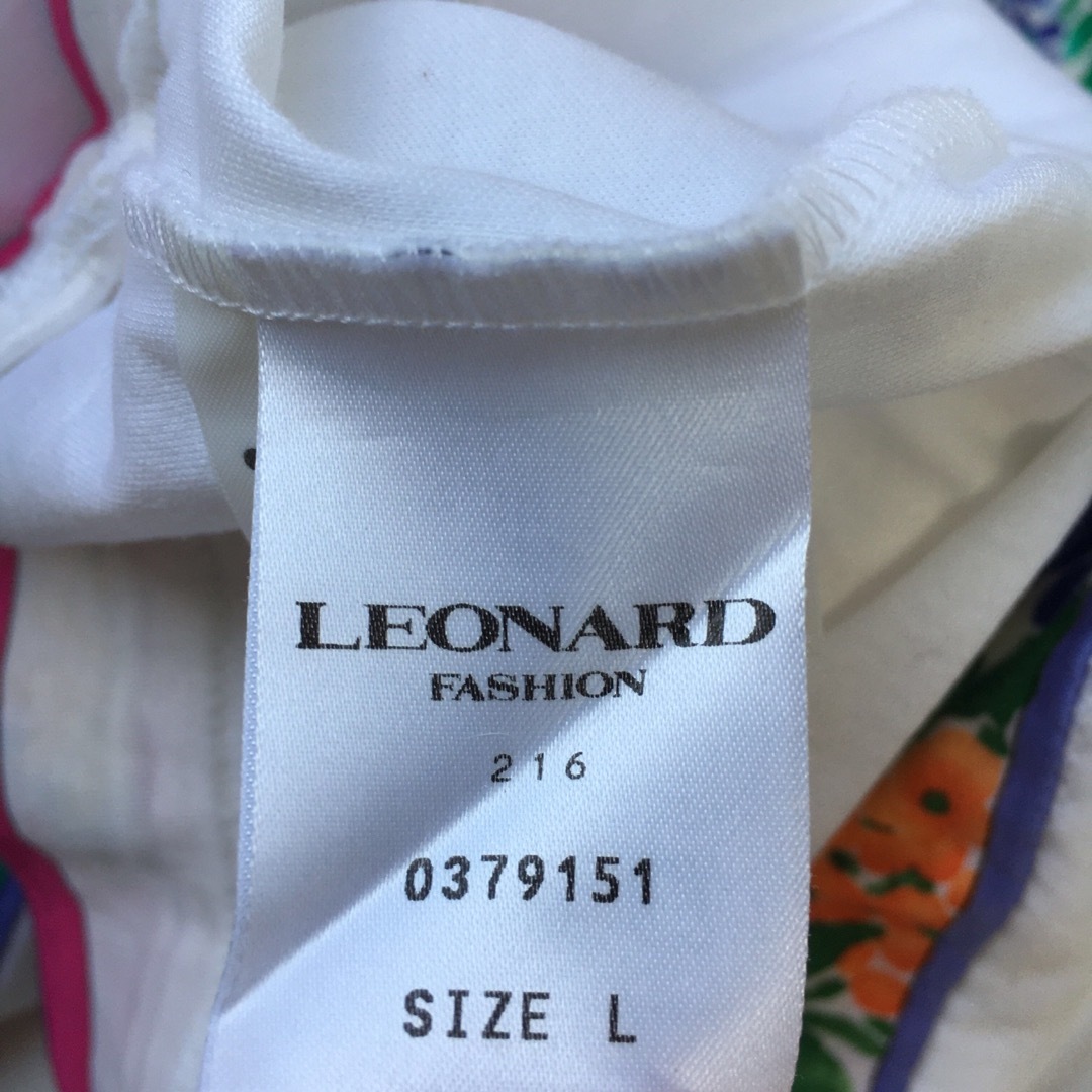 美品 LEONARD レオナール コットンストレッチ カットソー トップス