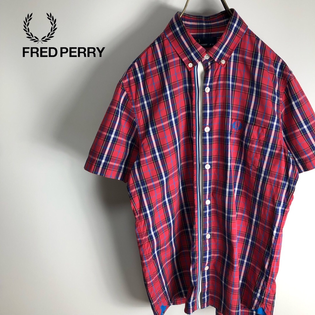 FRED PERRY フレッドペリー ユニオンジャックチェック半袖シャツ