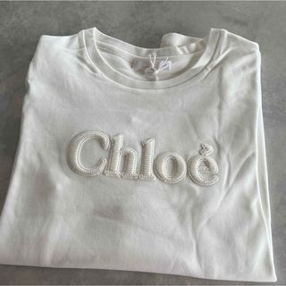 クロエ(Chloe)の【新品】Chloe 長袖Tシャツ ロンT ロゴ刺繍 12Y 152cm相当(Tシャツ(半袖/袖なし))