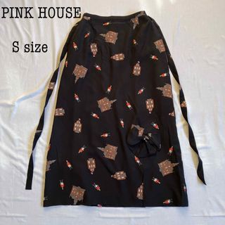 ピンクハウス(PINK HOUSE)の美品 PINK HOUSE ピンクハウス スカート ロング リボン S(ロングスカート)