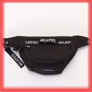 ミルクフェド(MILKFED.)の［美品］ミルクフェド  黒 ボディバッグ ウエストポーチ アウトドア(ボディバッグ/ウエストポーチ)