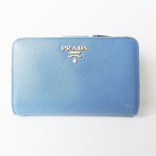 プラダ(PRADA)のプラダ 2つ折り財布 - ブルー レザー(財布)