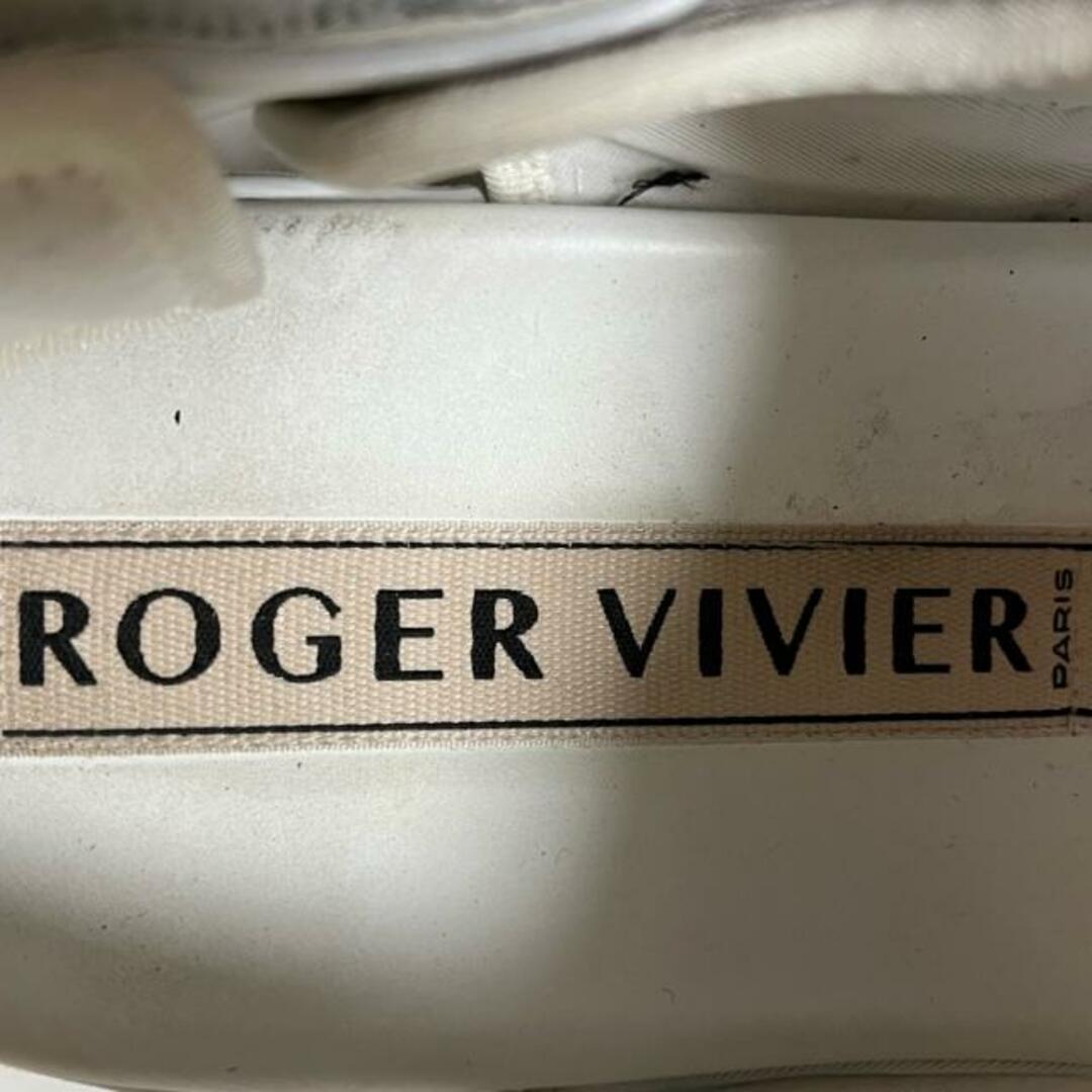 ROGER VIVIER ビジュー フラットシューズ サテン黒　サイズ39