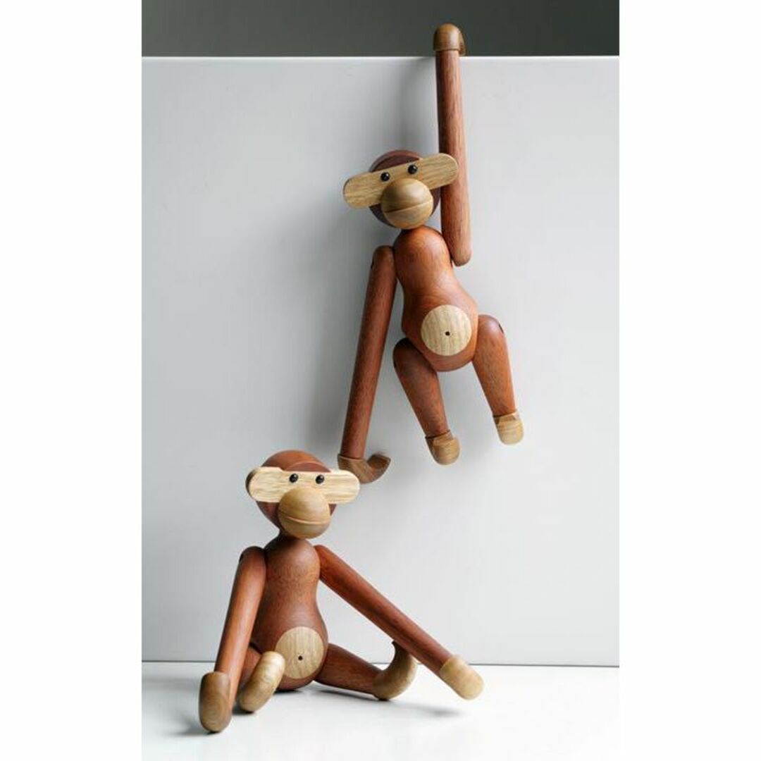 お猿さん2体セット　北欧　カイボイスンモンキー  リプロダクト品   木製