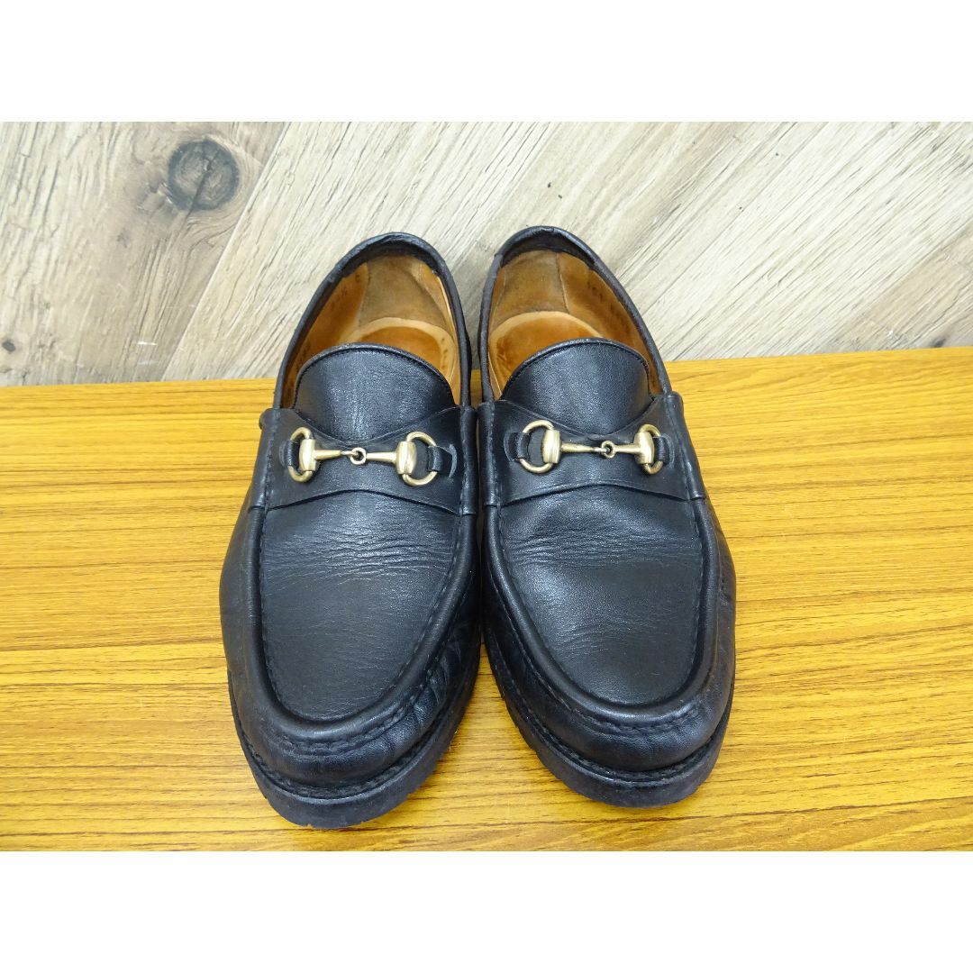 Gucci(グッチ)のK池015/ グッチ レザー ホースビット ローファー 34 1/2 箱付 レディースの靴/シューズ(ローファー/革靴)の商品写真