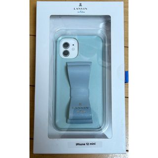 ランバンオンブルー(LANVIN en Bleu)の［新品未使用］LANVINリボン型リング付WRAP12miniスマホケース(iPhoneケース)