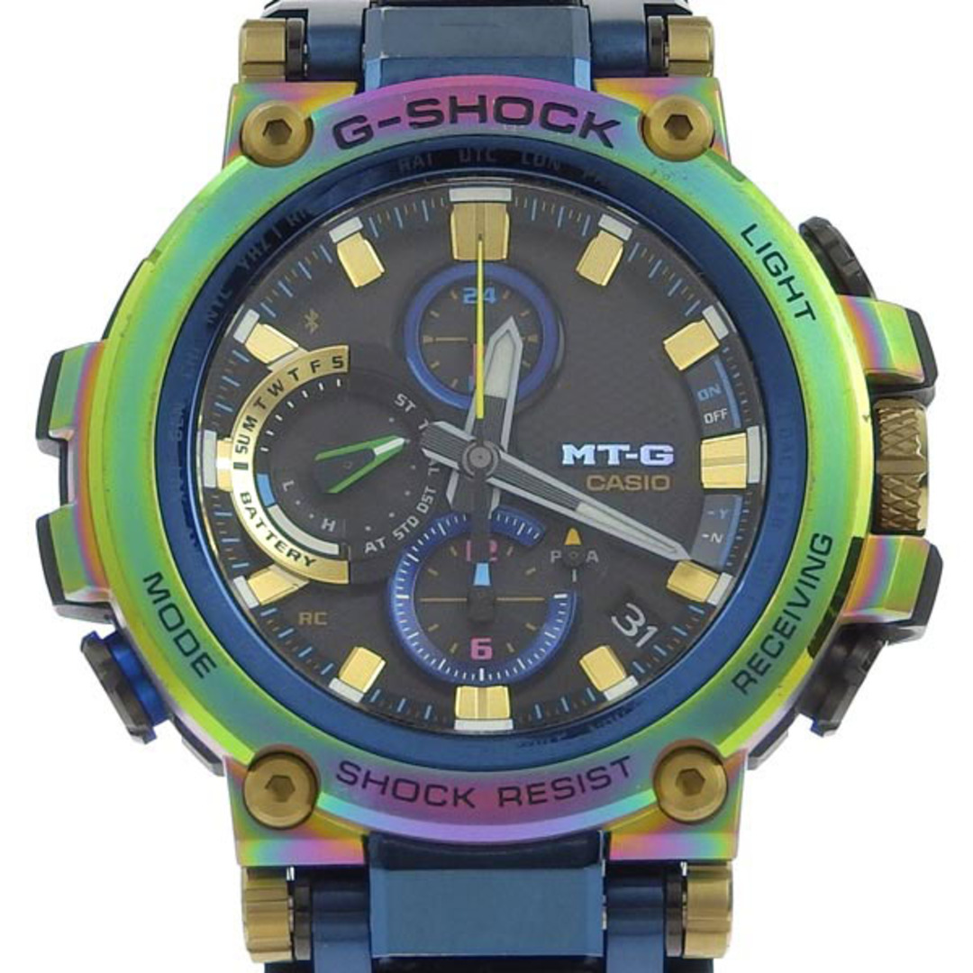 CASIO カシオ G-SHOCK レインボー メンズ ソーラー クォーツ MTG-B1000 ラバー gg