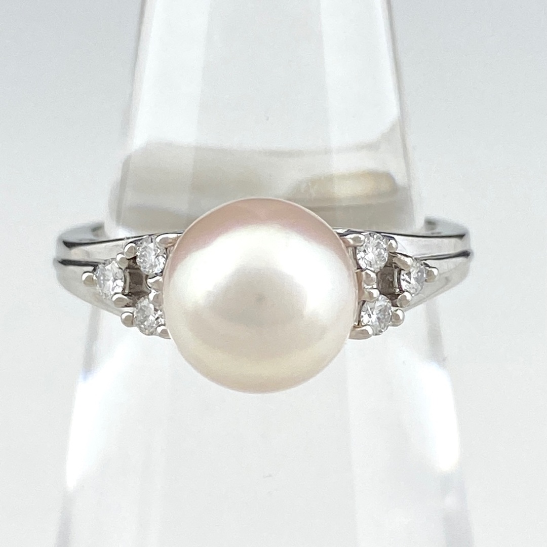 MIKIMOTO(ミキモト)のミキモト パール デザインリング 8.5号 Pt950 【中古】 レディースのアクセサリー(リング(指輪))の商品写真