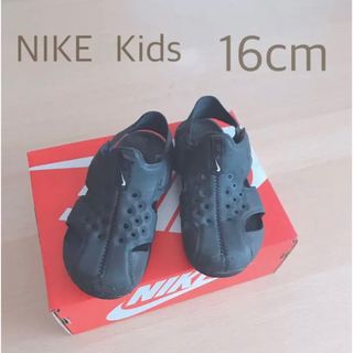 ナイキ(NIKE)のナイキ キッズ サンダル 黒 16cm(サンダル)