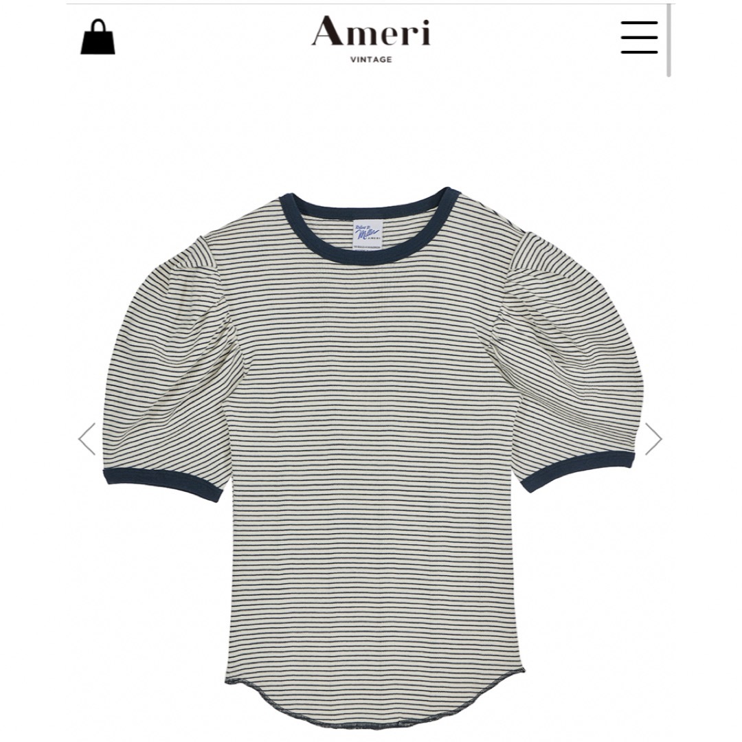 Ameri VINTAGE(アメリヴィンテージ)のAMERI×MILLER POOFY TOPS 新品Mサイズ レディースのトップス(カットソー(半袖/袖なし))の商品写真