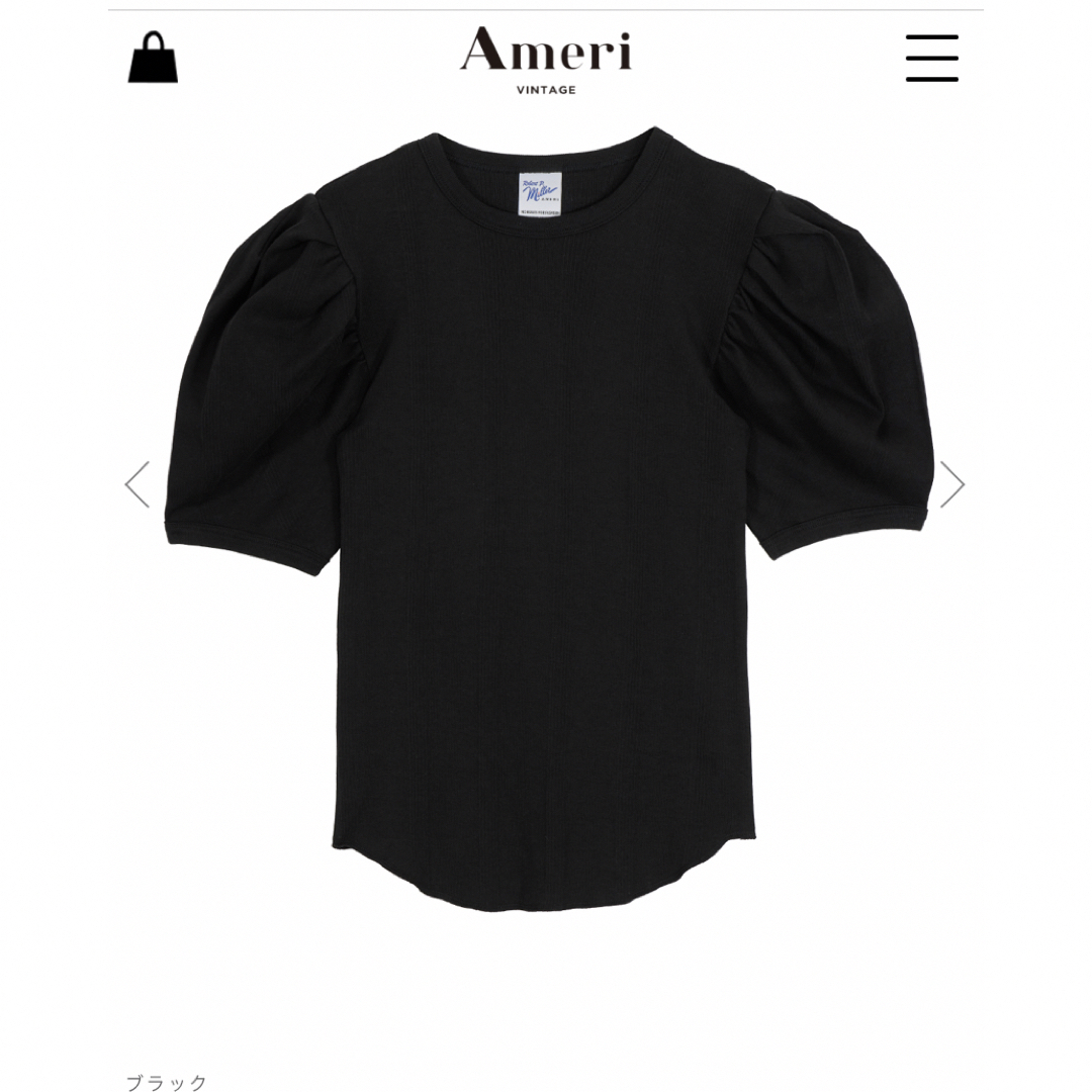 Ameri VINTAGE(アメリヴィンテージ)のAMERI×MILLER POOFY TOPS 新品Mサイズ レディースのトップス(カットソー(半袖/袖なし))の商品写真