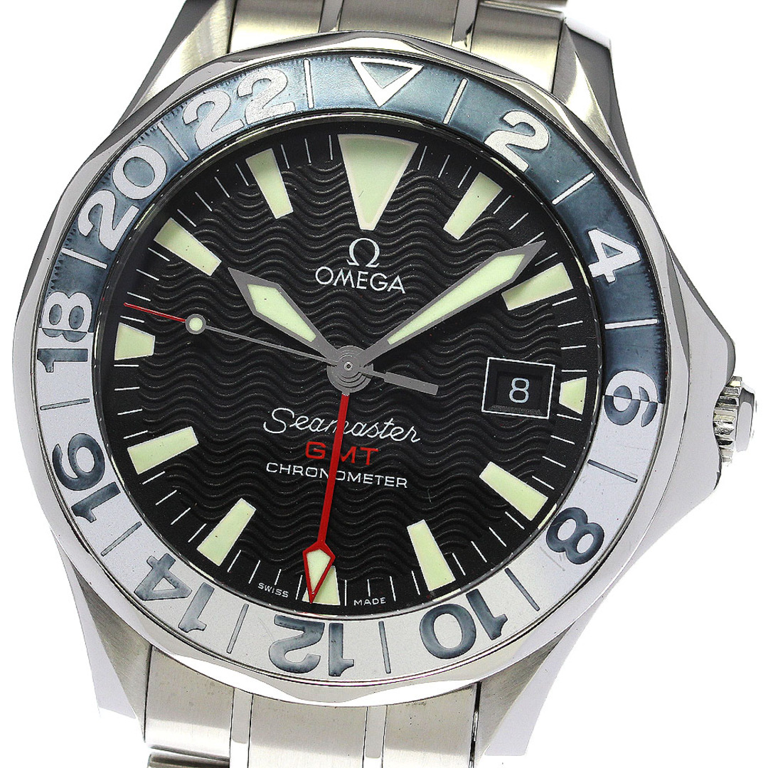 オメガ OMEGA 2536.50 シーマスター300 GMT ジェリーロペスモデル 自動巻き メンズ 保証書付き_755024