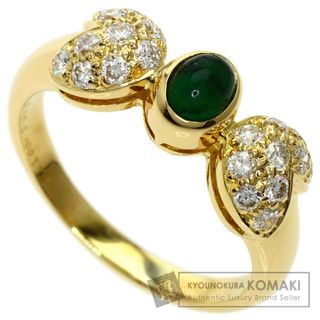 ショーメ(CHAUMET)のChaumet カボション エメラルド ダイヤモンド リング・指輪 K18YG レディース(リング(指輪))