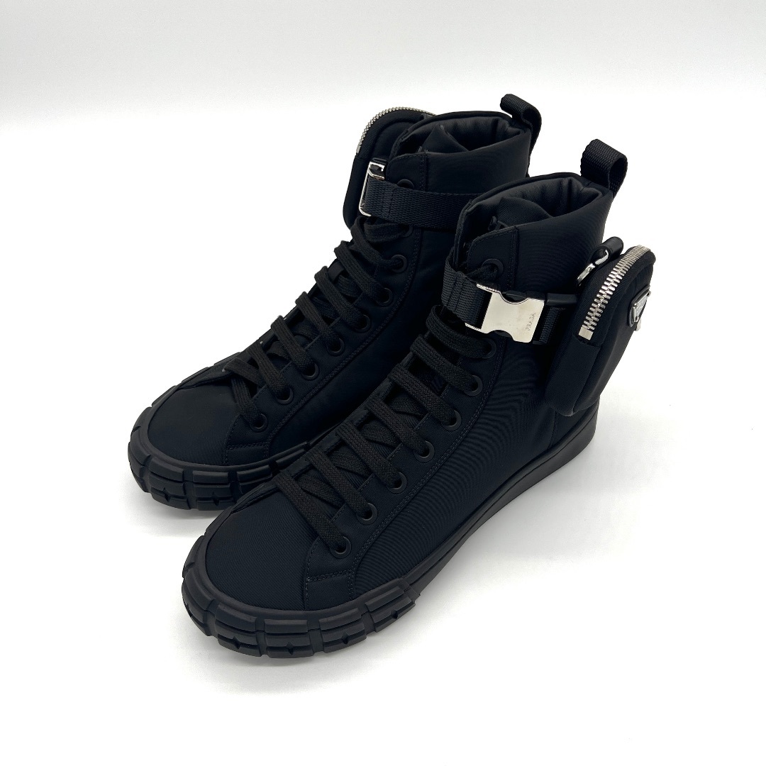 PRADA プラダ ナイロン ハイカットスニーカー | feber.com