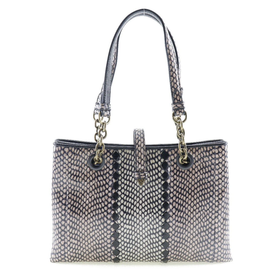 Bottega Veneta(ボッテガヴェネタ)の【BOTTEGAVENETA】ボッテガヴェネタ パイソン 茶/ピンク レディース ハンドバッグ レディースのバッグ(ハンドバッグ)の商品写真