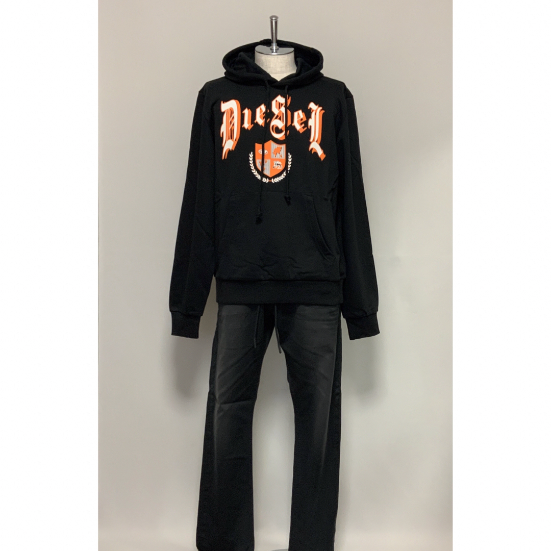 DIESEL(ディーゼル)の洗練されたデザインDIESEL　S-Ginn-Hood-K20　ブラック　XXL メンズのトップス(スウェット)の商品写真