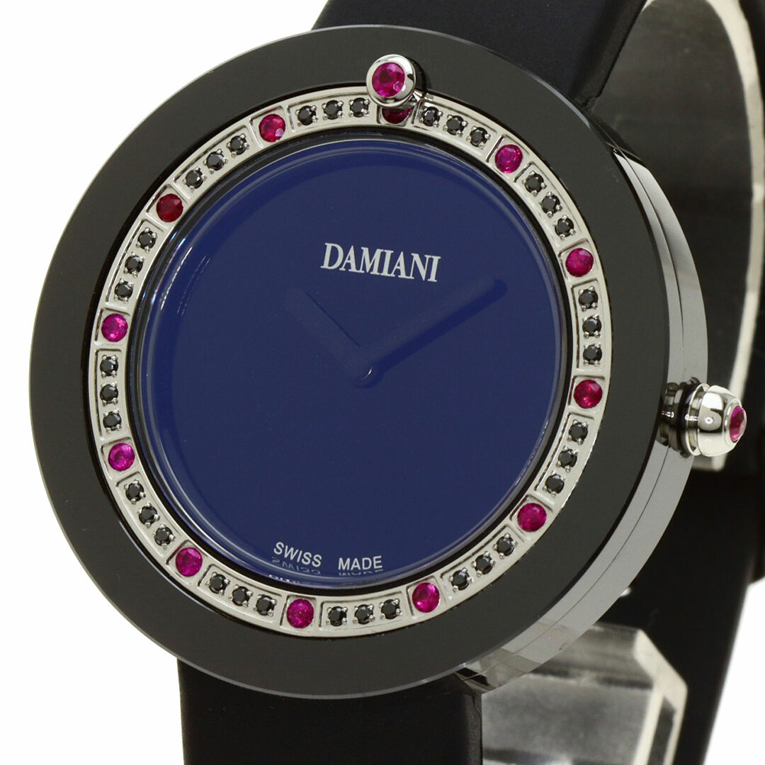 Damiani BCLSRB37 ベルエポック ルビー ブラックダイヤモンド 腕時計 セラミック ラバー レディース