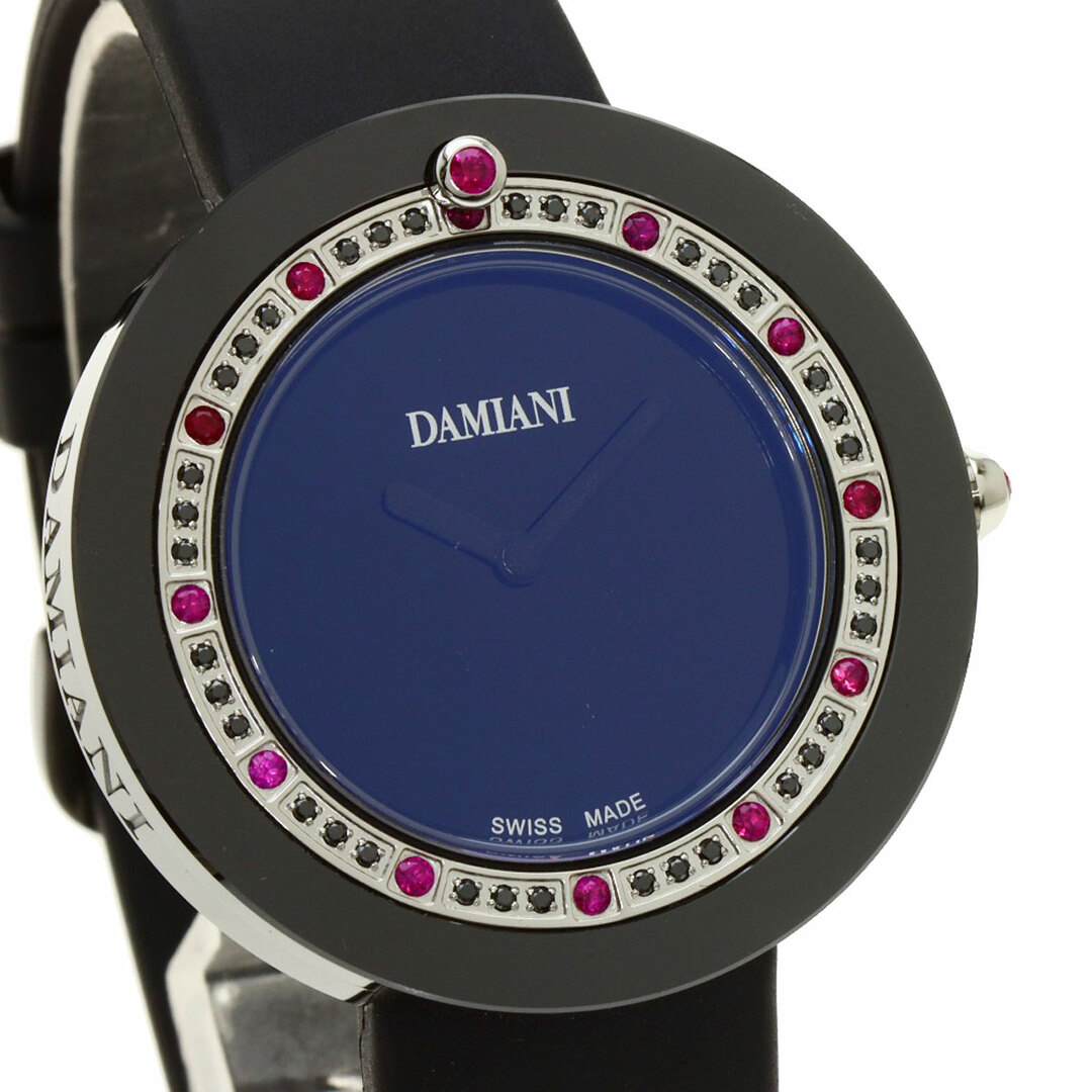 Damiani BCLSRB37 ベルエポック ルビー ブラックダイヤモンド 腕時計 セラミック ラバー レディース