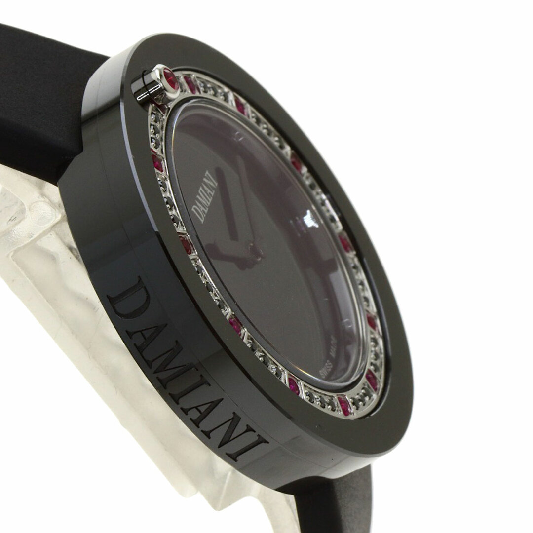 Damiani BCLSRB37 ベルエポック ルビー ブラックダイヤモンド 腕時計 セラミック ラバー レディース
