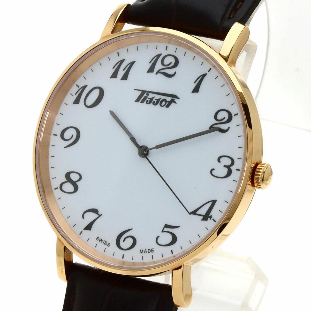 TISSOT(ティソ)のTISSOT T109.610.36 ラウンドフェイス 未使用品 腕時計 GP 革 メンズ メンズの時計(腕時計(アナログ))の商品写真