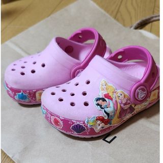 クロックス(crocs)の光るクロックス　ディズニープリンセス　ピンク(サンダル)