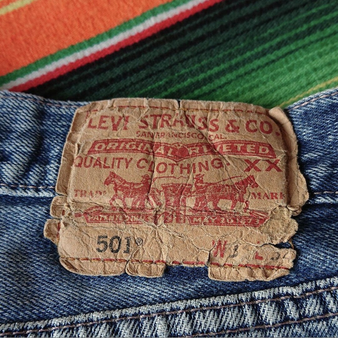 a025 levis リーバイス 501 W31 ダメージ クラッシュ 7