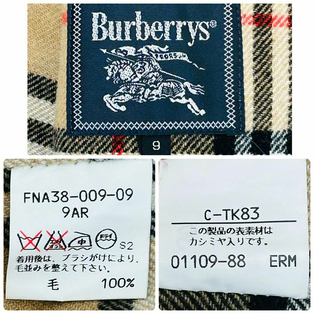 Burberrys ノバチェック　カシミヤ　ダブルブレストコート　金ボタン　M