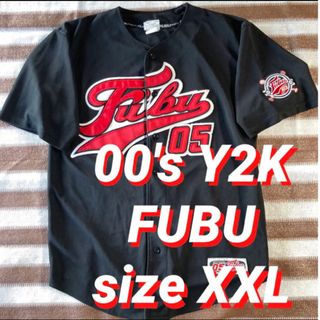 90s FUBU ベースボールゲームシャツ B系 HIPHOP Y2K