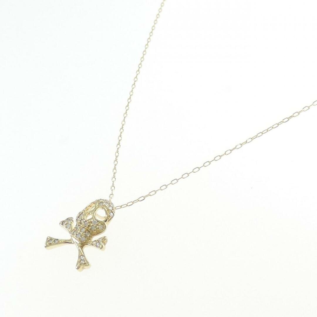 K10YG スカル ダイヤモンド ネックレス 0.18CT K10YG スカル ダイヤモンド ネックレス 0.18CT
