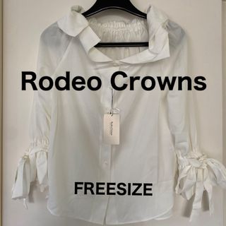 ロデオクラウンズ(RODEO CROWNS)のRodeo Crowns  長袖ブラウス　FREESIZE　新品　タグ付き(シャツ/ブラウス(長袖/七分))