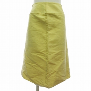 アナイ(ANAYI)のアナイ 美品 近年モデル ひざ丈 スカート ウール シルク混 黄色 イエロー S(ひざ丈スカート)