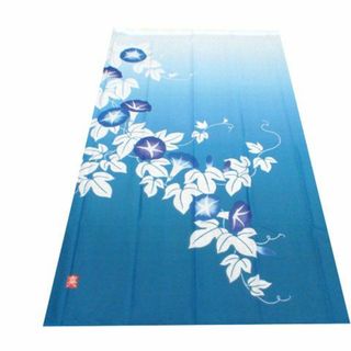 送料無料【新品 】のれん 【藍の朝顔】 85cm × 150cm(のれん)